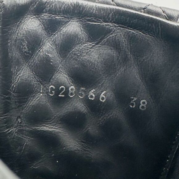 CHANEL Black CC Logo Quilted Moto Boots Size 38 Leather - Picture 11 of 13